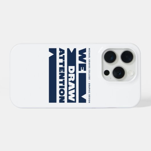 Kean MGC We Draw Attention iPhone Hoesje (Achterkant horizontaal)