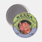 Keana roos gearomatiseerde siroop label magneet (Voorkant / Achterkant)
