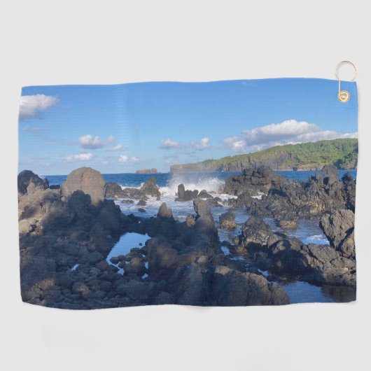 Keanae Lookout Maui Hawaii Road naar Hana Golfhanddoek (Horizontaal)