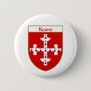Keane Coat of Arms/Family Crest Ronde Button 5,7 Cm