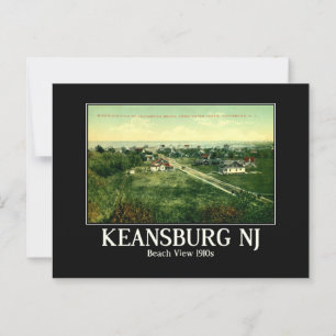 Keansburg NJ Uitzicht van het strand jaren 1910 Briefkaart