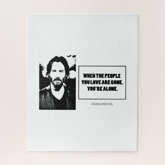 Keanu Reeves citeert eenvoudige witte BG Legpuzzel (Verticaal)