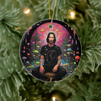Keanu Reeves Kerst Vrede Meditatie Ornament