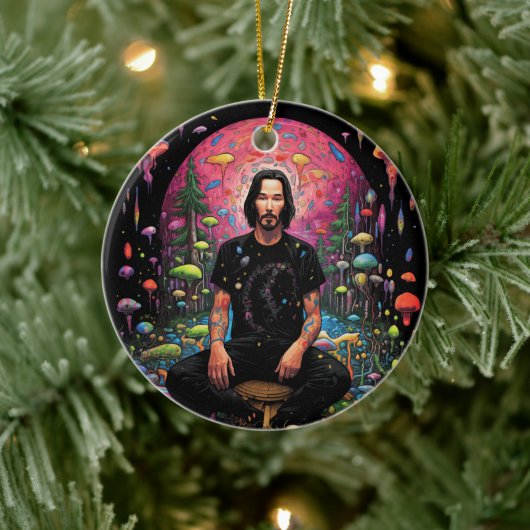 Keanu Reeves Kerst Vrede Meditatie Ornament (Boom)