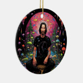Keanu Reeves Kerst Vrede Meditatie Ornament (Rechts)