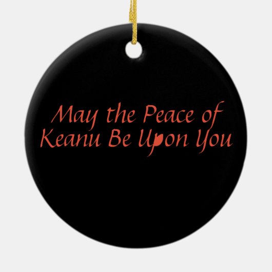 Keanu Reeves Psychedelic Zen Meditatie Tuin Keramisch Ornament (Achterkant)