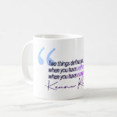 Keanu Reeves Quote - Twee dingen definiëren u Koffiemok (Voorkant links)
