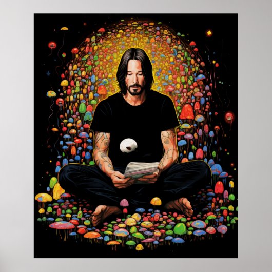 Keanu Reeves Zen Meditatie Poster (Voorkant)