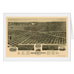 Kearney, NE Panoramic Map - 1889