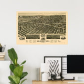 Kearney, NE Panoramic Map - 1889 Poster (Thuiskantoor)