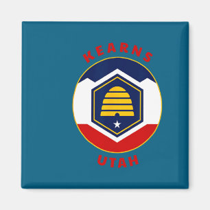 Kearns Utah Nieuwe Ut Vlag Bijenkorf Vakantie Souv Magneet