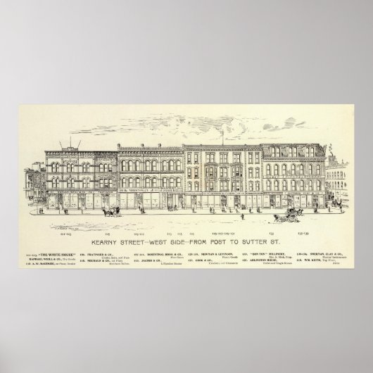 Kearny, Post en Sutter West Side Poster (Voorkant)