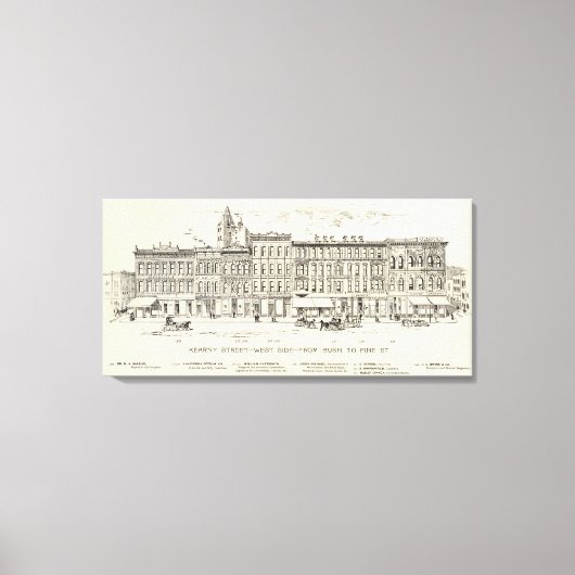 Kearny, Struik en Pine West Side Canvas Afdruk (Voorkant)