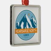 Kearsarge North New Hampshire Stars Moon Metalen Ornament (Rechts)
