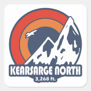 Kearsarge North New Hampshire Sun Eagle Vierkante Sticker