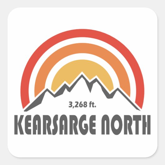 Kearsarge North New Hampshire Vierkante Sticker (Voorkant)