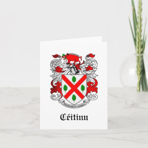 Keating Family Coat of Arms Notecards Kaart
