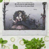 Keats "Bright Star" Victoriaans poëzie Art Tea Tow Theedoek (Gevouwen)