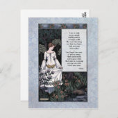 Keats "La Belle Dame" Victoriaans Briefkaart (Voorkant / Achterkant)