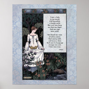 Keats "La Belle Dame" Victoriaans kunstartikel 16x Poster