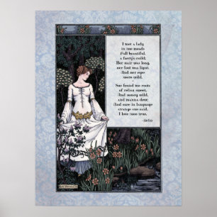 Keats "La Belle Dame" Victoriaans kunstartikel 18x Poster
