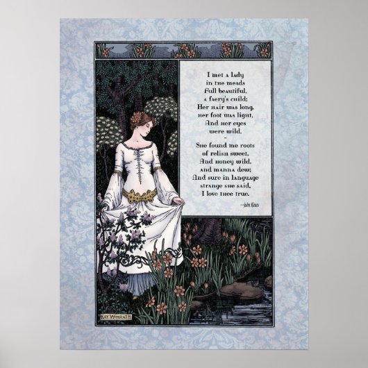 Keats "La Belle Dame" Victoriaans kunstartikel 18x Poster (Voorkant)
