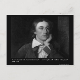 Keats Love Is My Religion Citaat Cadeaus T-shirts Briefkaart