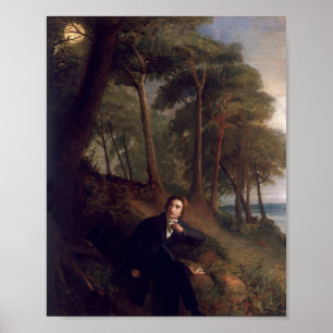 Keats luistert naar de nachtingale poster