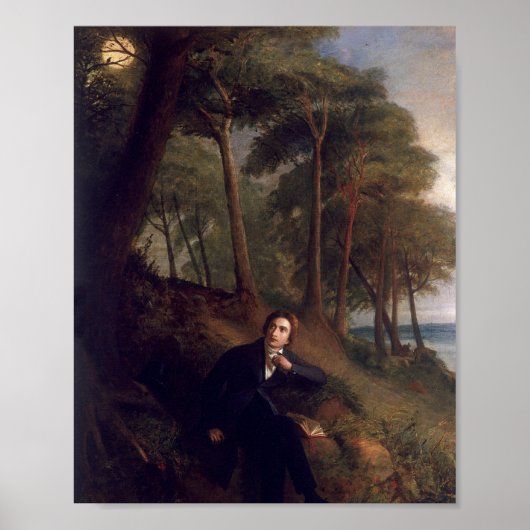 Keats luistert naar de nachtingale poster (Voorkant)