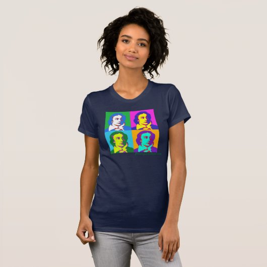 Keats Pop Art T-shirt (marine) (Voorkant volledig)