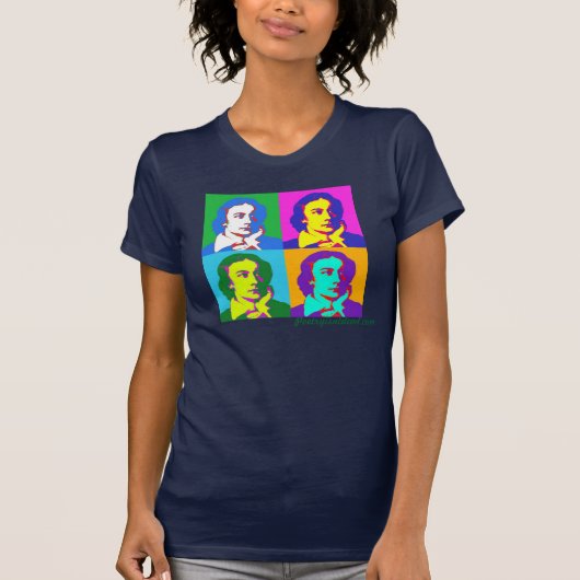 Keats Pop Art T-shirt (marine) (Voorkant)