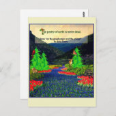 Keats quote nature scene postcard briefkaart (Voorkant / Achterkant)