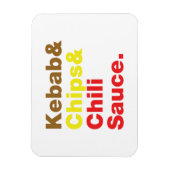 Kebab & Chips & Chilisaus. Magneet (Verticaal)