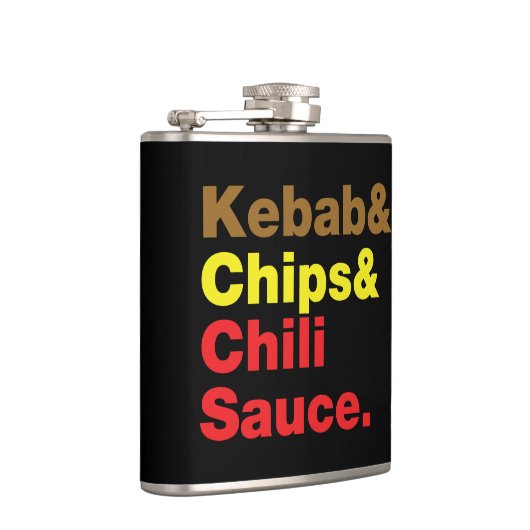 Kebab en Chips & Chili Sauce. Heupfles (Rechts)