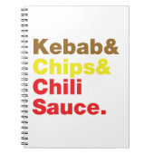 Kebab en Chips & Chili Sauce. Notitieboek (Voorkant)