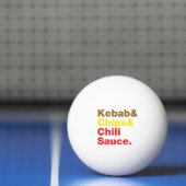 Kebab en Chips & Chili Sauce. Pingpongbal (Net)