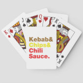 Kebab en Chips & Chili Sauce. Speelkaarten (Achterkant)