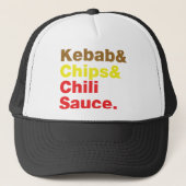 Kebab en Chips & Chili Sauce. Trucker Pet (Voorkant)