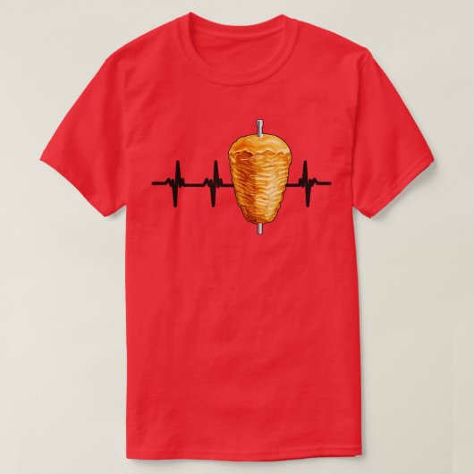 Kebab hartslag Pulse Turks eten T-shirt (Design voorkant)