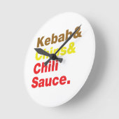 Kebab & Spaanders & de Saus van de Spaanse peper Ronde Klok (Hoek)