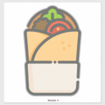 Kebab Sticker – Leuke Illustratie van Streetfood