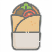 Kebab Sticker – Leuke Illustratie van Streetfood (Voorkant)