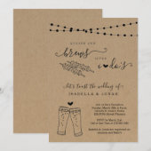 Kebabs & Brews Na 'Ik Doe Ontvangst Alleen Elopeme Kaart (Voorkant / Achterkant)