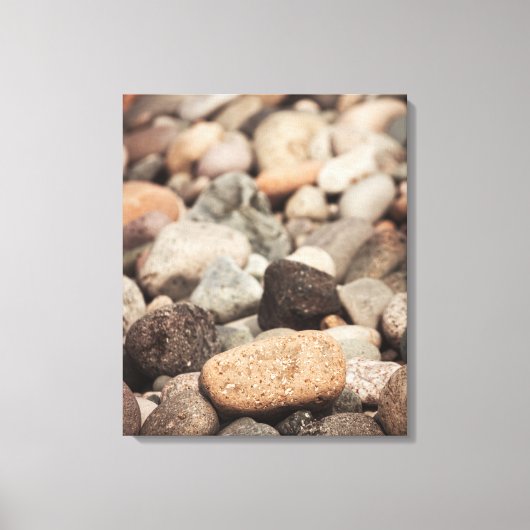 kebbels op het strand canvas afdruk (Voorkant)