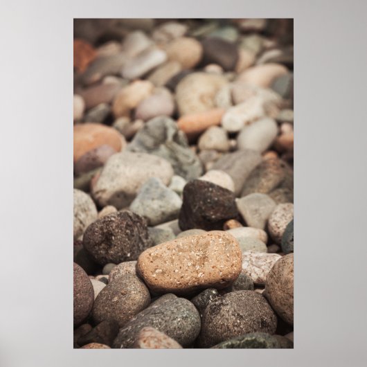kebbels op het strand poster (Voorkant)
