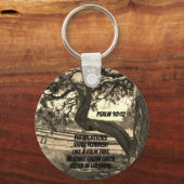 Kedars of Libanon Bijbel Verse Psalm 91:12 Sleutelhanger (Voorkant)