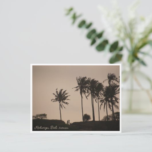 Kedungu Beach Bali Sunset Postcard Feestdagenkaart (Staand voorkant)