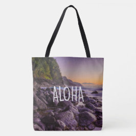 Ke'e Beach at Sunrise, Kauai, Hawaiian Beach Bag Tote Bag