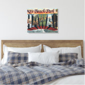 Ke'e Beach Park, Hawaii - Grote lettertjes Canvas Afdruk (Insitu (Slaapkamer))