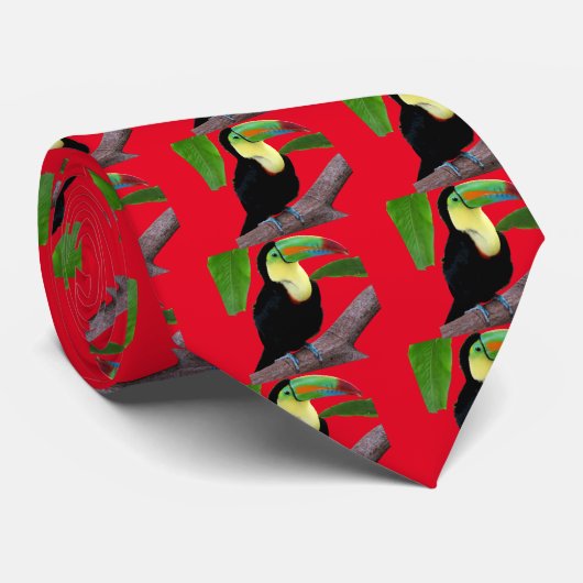 Keel-billed Toucan Stropdas (Opgerold)